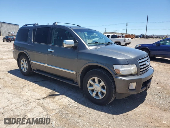 2006 Infiniti QX56 with VIN 5N3AA08C86N814864, listed as a Copart auction lot 57924084 with 120,210 mi miles and Salvage Title. Bid and sale history available at carsss.com. Image 4.