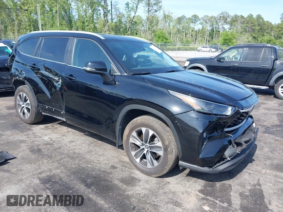 2024 Toyota Highlander LE with VIN 5TDKDRBH2RS570175, listed as a IAAI auction lot 42134337 with 26,887 mi miles and . Bid and sale history available at DreamBid. Image 1.