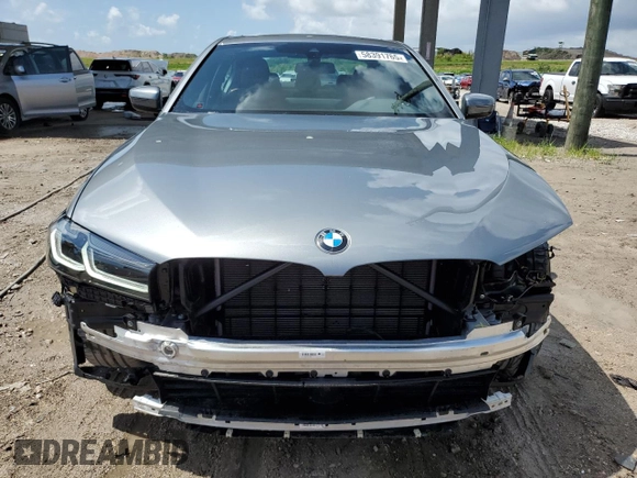 2023 BMW 5 Series 530i with VIN WBA53BH02PCM55841, listed as a Copart auction lot 58391765 with 6,947 mi miles and Salvage title. Bid and sale history available at DreamBid. Image 5.