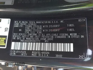 2024 Toyota Corolla Cross LE z VIN 7MUCAAAG8RV083172, wystawiony jako IAAI lot #42049180 z przebiegiem 26 642 mil mil oraz . Historia ofert i sprzedaży dostępna na DreamBid. Obrazek 9.
