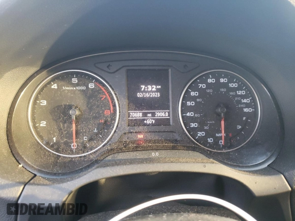 2015 Audi A3 2.0T Premium Plus with VIN WAUEFGFF1F1020587, listed as a Copart auction lot 41497753 with 70,688 mi miles. Bid and sale history available at carsss.com. Image 9.
