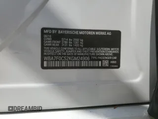 2019 BMW 7 Series 750i с VIN WBA7F0C52KGM24906, выставлен на аукционе Copart как лот 53934735 с пробегом 96 247 миль миль и Списание • Salvage title. История ставок и продаж доступна на DreamBid. Изображение 12.