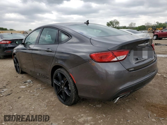 2015 Chrysler 200 S with VIN 1C3CCCDGXFN610811, listed as a Copart auction lot 55024335 with Not Provided miles and Clean Title. Bid and sale history available at carsss.com. Image 2.