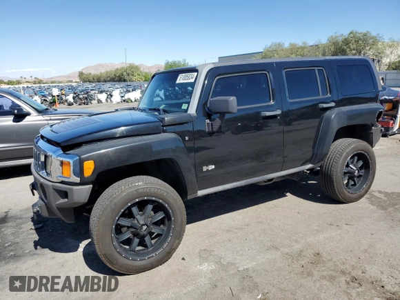 2007 Hummer H3 SUV with VIN 5GTDN13EX78168376, listed as a Copart auction lot 61085834 with 215,205 mi miles and Salvage Title. Bid and sale history available at carsss.com. Image 1.