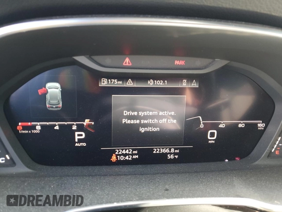 2019 Audi Q3 S line Premium Plus with VIN WA1EECF37K1064912, listed as a Copart auction lot 45035173 with 22,442 mi miles. Bid and sale history available at carsss.com. Image 9.