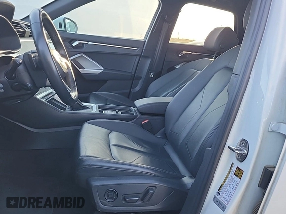 2023 Audi Q3 S line Premium with VIN WA1DECF34P1107427, listed as a IAAI auction lot 42845142 with 43,670 mi miles and . Bid and sale history available at DreamBid. Image 47.
