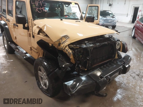 2014 Jeep Wrangler Unlimited Sport with VIN 1C4BJWDG2EL134143, listed as a IAAI auction lot 41957046 with 151,529 mi miles and . Bid and sale history available at DreamBid. Image 6.