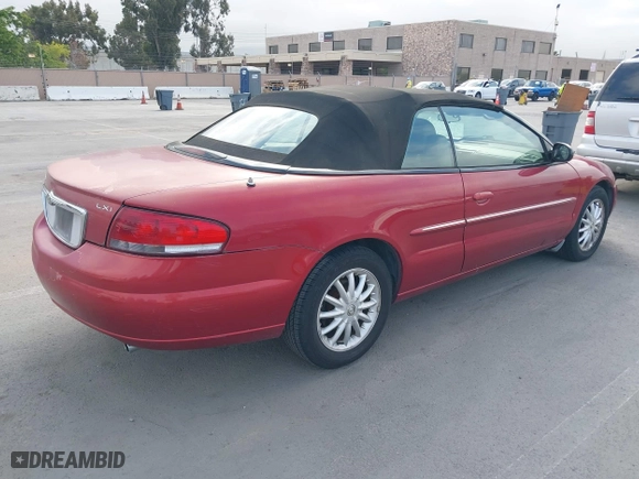 2002 Chrysler Sebring LXi with VIN 1C3EL55RX2N323080, listed as a IAAI auction lot 42021237 with 131,151 mi miles. Bid and sale history available at carsss.com. Image 4.
