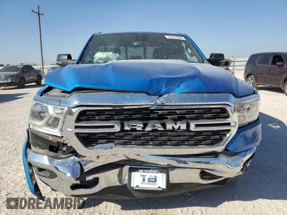 2023 Ram 1500 Big Horn with VIN 1C6RRFBG6PN606238, listed as a Copart auction lot 77317934 with 9,211 mi miles and Salvage Title. Bid and sale history available at carsss.com. Image 5.
