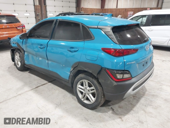 2022 Hyundai Kona SE with VIN KM8K2CAB4NU878255, listed as a IAAI auction lot 41630995 with 36,856 mi miles. Bid and sale history available at carsss.com. Image 3.