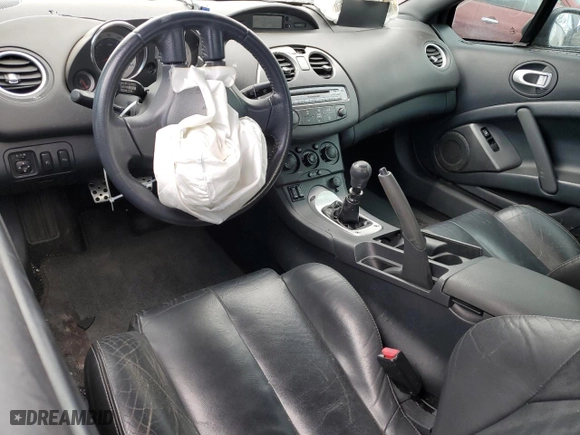 2007 Mitsubishi Eclipse GT with VIN 4A3AL35TX7E017382, listed as a Copart auction lot 76001374 with 0 mi miles and Salvage Title. Bid and sale history available at carsss.com. Image 8.