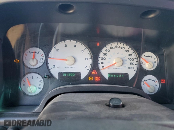 2004 Dodge 1500 SLT with VIN 1D7HA18N44S722853, listed as a Copart auction lot 50575425 with 181,203 mi miles and Salvage Title. Bid and sale history available at DreamBid. Image 9.
