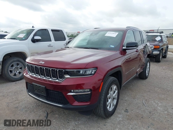 2023 Jeep Grand Cherokee Limited with VIN 1C4RJHBGXPC614527, listed as a IAAI auction lot 42121821 with 35,874 mi miles and . Bid and sale history available at DreamBid. Image 19.