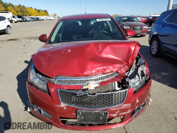 2013 Chevrolet Cruze 1LT with VIN 1G1PC5SB2D7326132, listed as a Copart auction lot 77891104 with 45,177 mi miles and Salvage Title. Bid and sale history available at carsss.com. Image 5.