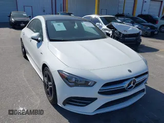 2021 Mercedes-Benz CLA with VIN W1K5J5BB6MN234740, listed as a IAAI auction lot 41835551 with 27,638 mi miles. Bid and sale history available at carsss.com. Image 1.