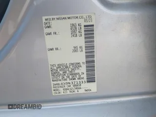 2023 Nissan Altima SR z VIN 1N4BL4CV3PN371333, wystawiony jako IAAI lot #42420194 z przebiegiem 47 460 mil mil oraz . Historia ofert i sprzedaży dostępna na DreamBid. Obrazek 9.