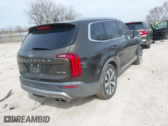 2021 Kia Telluride EX with VIN 5XYP34HC0MG162318, listed as a IAAI auction lot 41837489 with 110,922 mi miles and . Bid and sale history available at DreamBid. Image 4.