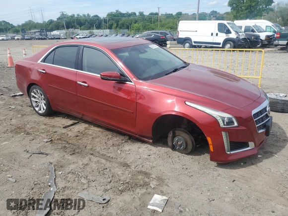 2014 Cadillac CTS Luxury AWD with VIN 1G6AX5SX0E0154757, listed as a Copart auction lot 56317425 with 156,719 mi miles and Salvage title. Bid and sale history available at DreamBid. Image 4.