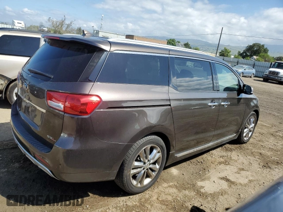 2017 Kia Sedona SX-L with VIN KNDME5C13H6278064, listed as a Copart auction lot 54727335 with 82,232 mi miles and Salvage Title. Bid and sale history available at carsss.com. Image 3.
