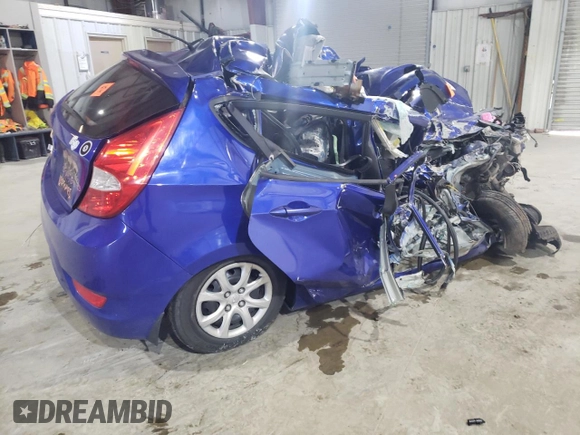 2013 Hyundai Accent GS with VIN KMHCT5AE9DU135340, listed as a Copart auction lot 50992305 with Not provided miles and Salvage title. Bid and sale history available at DreamBid. Image 3.