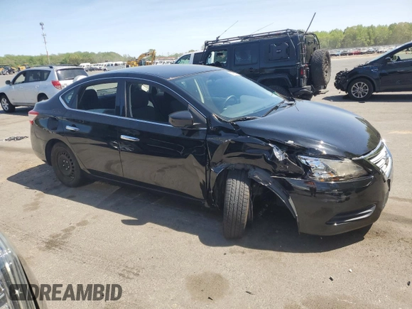 2014 Nissan Sentra S with VIN 3N1AB7AP4EL656704, listed as a Copart auction lot 54976375 with 29,102 mi miles and Salvage Title. Bid and sale history available at DreamBid. Image 4.