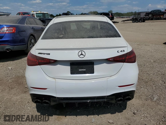 2023 Mercedes-Benz C 43 AMG with VIN W1KAF8HB5PR123506, listed as a Copart auction lot 62749924 with 4,243 mi miles and Salvage Title. Bid and sale history available at DreamBid. Image 6.
