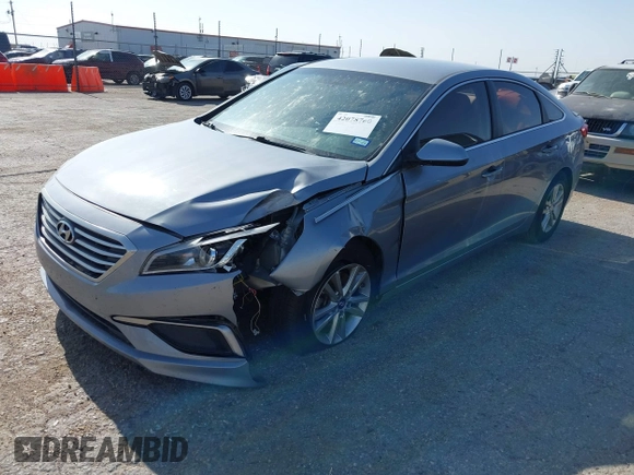 2016 Hyundai Sonata 2.4L with VIN 5NPE24AF0GH363180, listed as a IAAI auction lot 42078760 with 150,430 mi miles and . Bid and sale history available at carsss.com. Image 2.