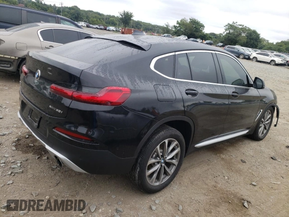 2019 BMW X4 xDrive30i with VIN 5UXUJ3C51KLG52927, listed as a Copart auction lot 65533883 with 53,056 mi miles. Bid and sale history available at carsss.com. Image 3.