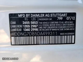 2013 Mercedes-Benz S-Class S 550 with VIN WDDNG7DB5DA499311, listed as a Copart auction lot 41912565 with 77,942 mi miles and Salvage Title. Bid and sale history available at carsss.com. Image 12.