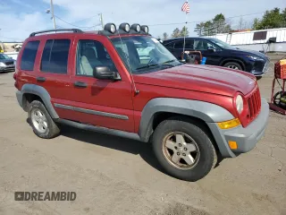 2006 Jeep Liberty Sport with VIN 1J4GL48K56W258095, listed as a Copart auction lot 52946565 with 221,821 mi miles and Salvage Title. Bid and sale history available at carsss.com. Image 4.
