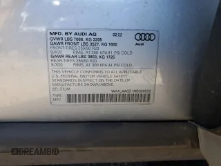 2022 Audi e-tron Premium Plus с VIN WA1LAAGE1NB026520, выставлен на аукционе Copart как лот 55696855 с пробегом 27 219 миль миль и Списание • Salvage title. История ставок и продаж доступна на DreamBid. Изображение 12.