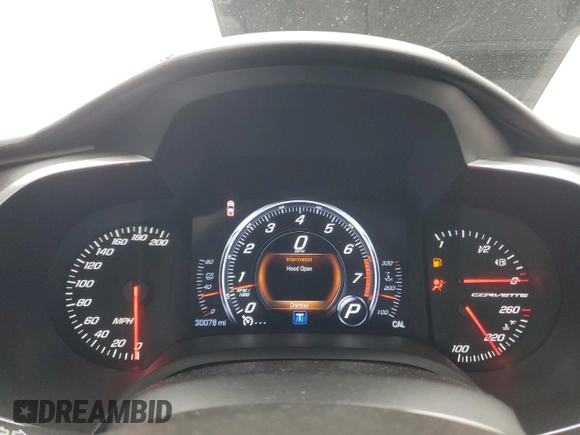 2017 Chevrolet Corvette with VIN 1G1Y13D79H5114515, listed as a Copart auction lot 45343615 with 30,078 mi miles and Salvage title. Bid and sale history available at DreamBid. Image 9.
