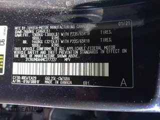 2021 Lexus RX with VIN 2T2HZMDA4MC277227, listed as a IAAI auction lot 41527380 with 52,580 mi miles. Bid and sale history available at carsss.com. Image 9.