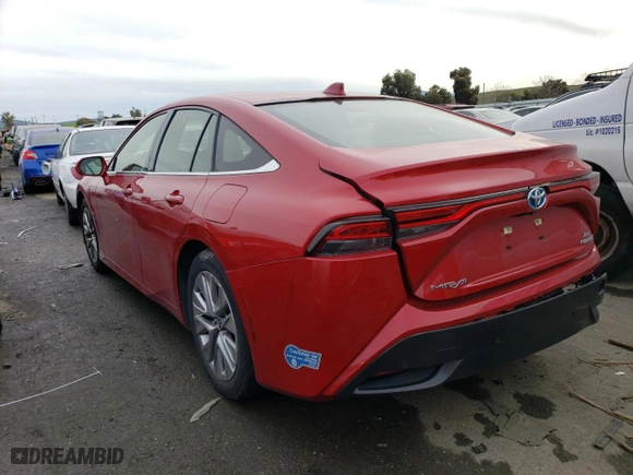2021 Toyota Mirai XLE with VIN JTDAAAAA9MA000822, listed as a Copart auction lot 39751294 with 23,894 mi miles. Bid and sale history available at carsss.com. Image 2.