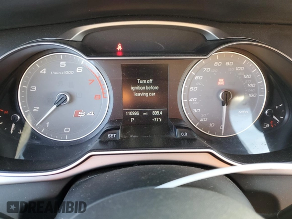 2015 Audi S4 Premium Plus with VIN WAUBGAFL1FA069940, listed as a Copart auction lot 86193774 with 110,996 mi miles and Salvage Title. Bid and sale history available at carsss.com. Image 9.