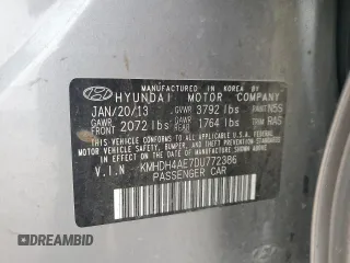 2013 Hyundai Elantra GLS с VIN KMHDH4AE7DU772386, выставлен на аукционе Copart как лот 54368795 с пробегом 150 436 миль миль и Списание • Salvage title. История ставок и продаж доступна на DreamBid. Изображение 12.