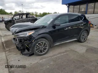 2019 Hyundai Tucson Limited with VIN KM8J3CAL3KU991885, listed as a Copart auction lot 57834315 with 91,099 mi miles and Salvage title. Bid and sale history available at DreamBid. Image 1.