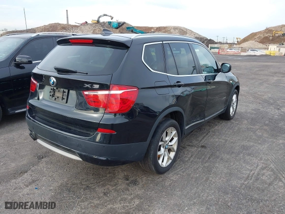 2013 BMW X3 xDrive28i with VIN 5UXWX9C54D0D01315, listed as a IAAI auction lot 42029866 with 137,482 mi miles. Bid and sale history available at carsss.com. Image 4.