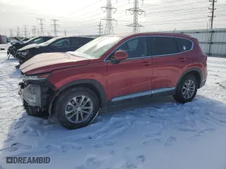 2020 Hyundai Santa Fe SE with VIN 5NMS2CAD5LH174270, listed as a Copart auction lot 45418335 with 52,386 mi miles and Salvage Title. Bid and sale history available at carsss.com. Image 1.