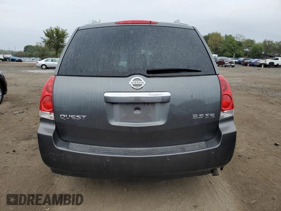 2007 Nissan Quest S with VIN 5N1BV28U27N137298, listed as a Copart auction lot 71587304 with 96,990 mi miles and Salvage Title. Bid and sale history available at carsss.com. Image 6.