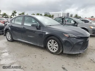 2025 Toyota Camry LE with VIN 4T1DAACK3SU027167, listed as a Copart auction lot 51333855 with 15,574 mi miles and Salvage Title. Bid and sale history available at carsss.com. Image 4.
