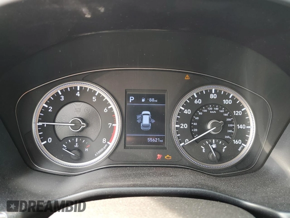 2019 Hyundai Santa Fe SE z VIN 5NMS2CAD3KH105642, wystawiony jako Copart lot #56133945 z przebiegiem 55 621 mil mil oraz Szkoda całkowita • Salvage title. Historia ofert i sprzedaży dostępna na DreamBid. Obrazek 9.