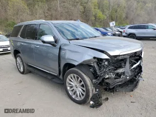 2023 Cadillac Escalade 4WD Premium Luxury with VIN 1GYS4BKL8PR262235, listed as a Copart auction lot 53835495 with 13,982 mi miles and Salvage Title. Bid and sale history available at carsss.com. Image 4.