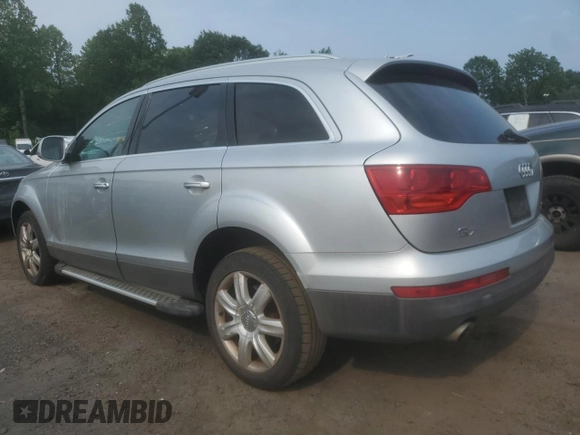 2007 Audi Q7 Premium with VIN WA1BY74L67D085907, listed as a Copart auction lot 59159385 with 181,303 mi miles and Salvage title. Bid and sale history available at DreamBid. Image 2.
