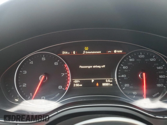 2015 Audi A7 3.0 Prestige with VIN WAU2GAFC1FN058204, listed as a Copart auction lot 82336964 with 86,991 mi miles and Clean Title. Bid and sale history available at carsss.com. Image 9.