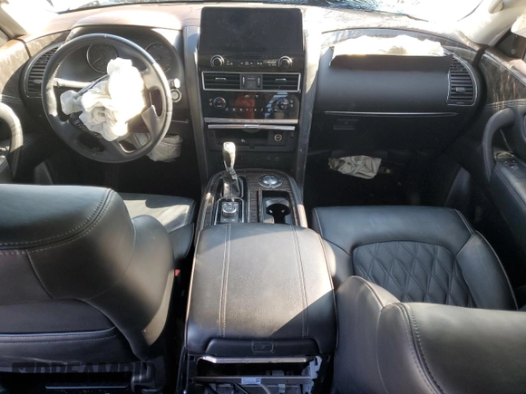 2023 Nissan Armada Platinum with VIN JN8AY2DA2P9403970, listed as a Copart auction lot 80102464 with 36,957 mi miles and Salvage Title. Bid and sale history available at carsss.com. Image 8.