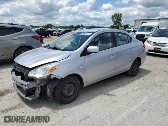 2017 Mitsubishi Mirage ES z VIN ML32F3FJ5HHF08931, wystawiony jako Copart lot #58854815 z przebiegiem 97 886 mil mil oraz Czysty tytuł • Clean title. Historia ofert i sprzedaży dostępna na DreamBid. Obrazek 1.