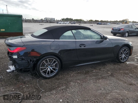 2024 BMW 4 Series 430i xDrive with VIN WBA43AT06RCR39091, listed as a Copart auction lot 85021434 with 23,956 mi miles and Clean Title. Bid and sale history available at carsss.com. Image 3.