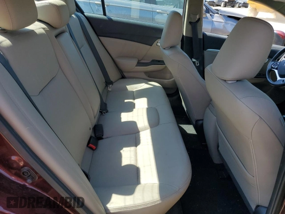 2015 Honda Civic Sedan EX-L with VIN 19XFB2F90FE034994, listed as a Copart auction lot 50828665 with 204,042 mi miles and Salvage Title. Bid and sale history available at carsss.com. Image 10.