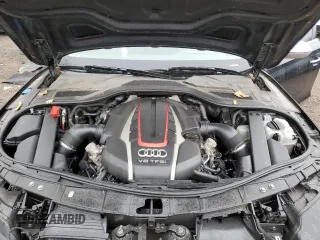 2015 Audi S8 with VIN WAUK2AFD7FN010696, listed as a Copart auction lot 84545804 with 70,296 mi miles and Salvage Title. Bid and sale history available at carsss.com. Image 11.
